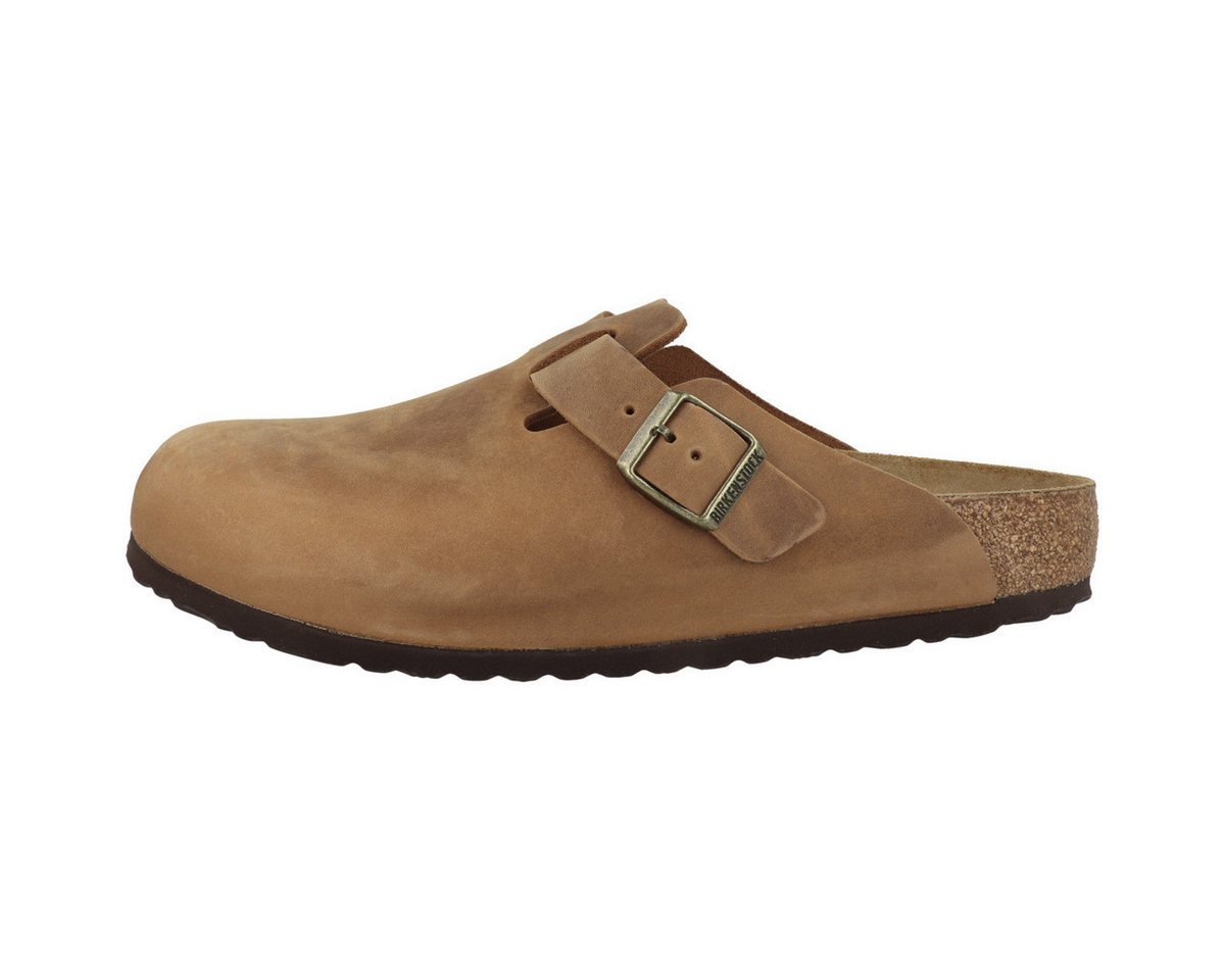 Birkenstock Boston Geöltes Nubukleder normal Unisex Erwachsene Clog Sandalen, Hausschuhe, Pantoletten, Badeschuhe, Gartenschuhe (braun)
