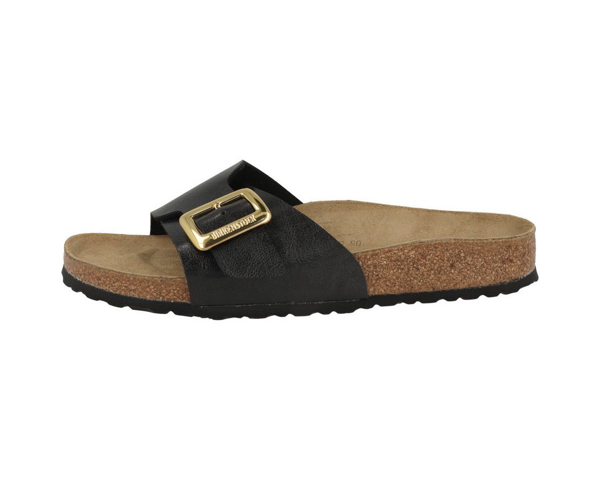 Birkenstock Catalina Cushion Buckle Birko-Flor schmal Damen Sandale Sandaletten, Sommerschuhe, Badeschuhe, Riemchen, Schlappen (schwarz)