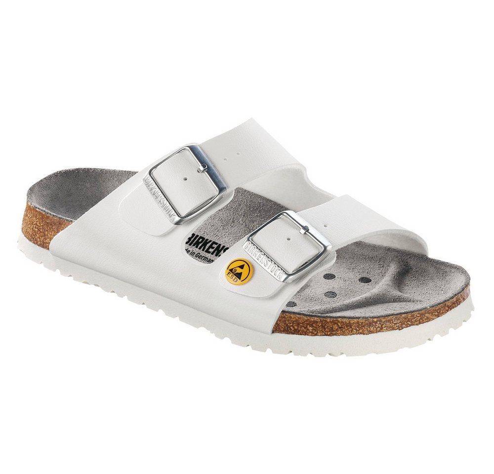 Birkenstock ESD-Sandale Arizona Sandale Antistatische Sohle & flexible Riemen – perfekt für täglichen Komfort (weiß)