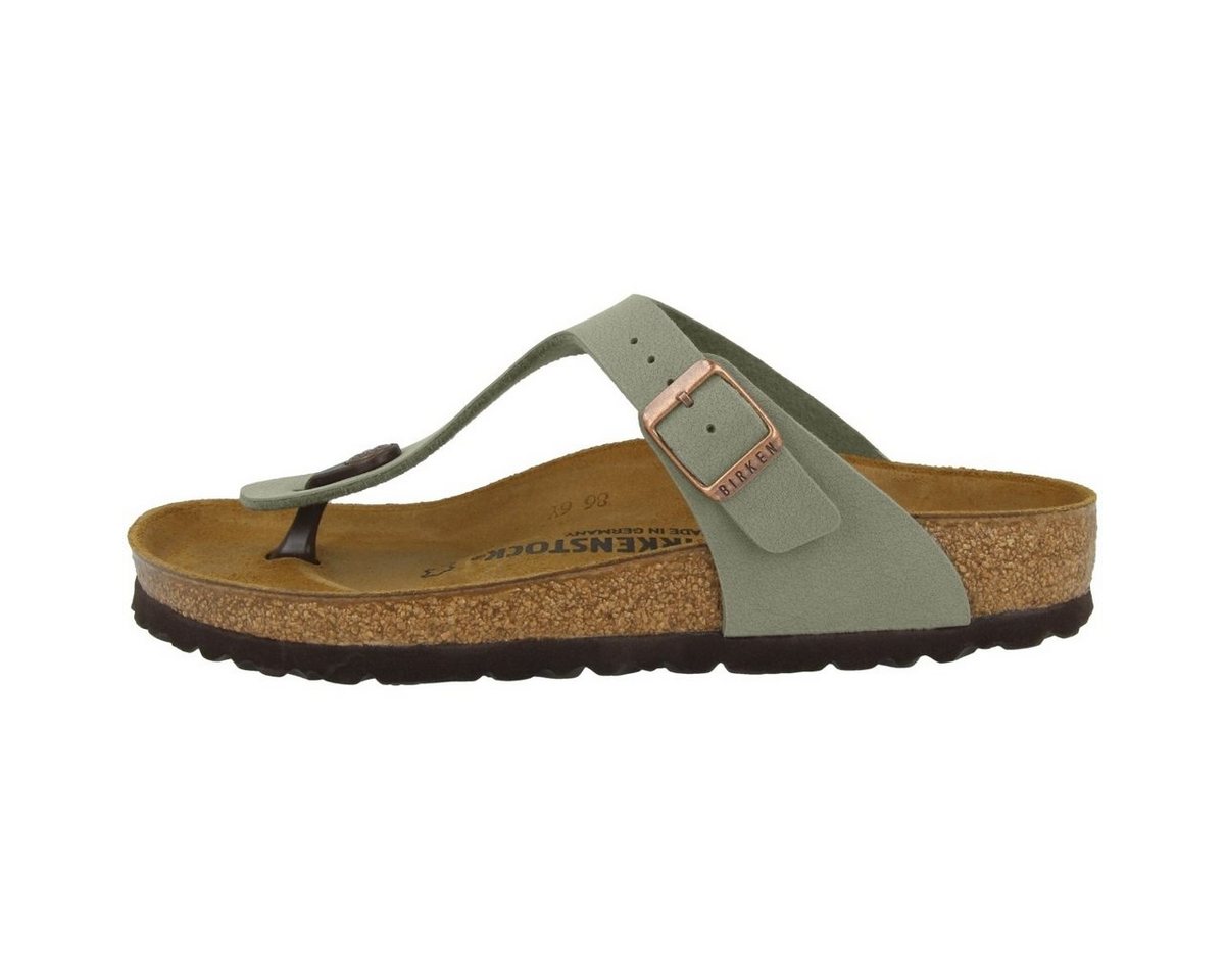 Birkenstock Gizeh Birko-Flor Nubuk normal Unisex Erwachsene Zehentrenner Sandalen, Sandaletten, Sommerschuhe, Badeschuhe, Zehentrenner (grau)