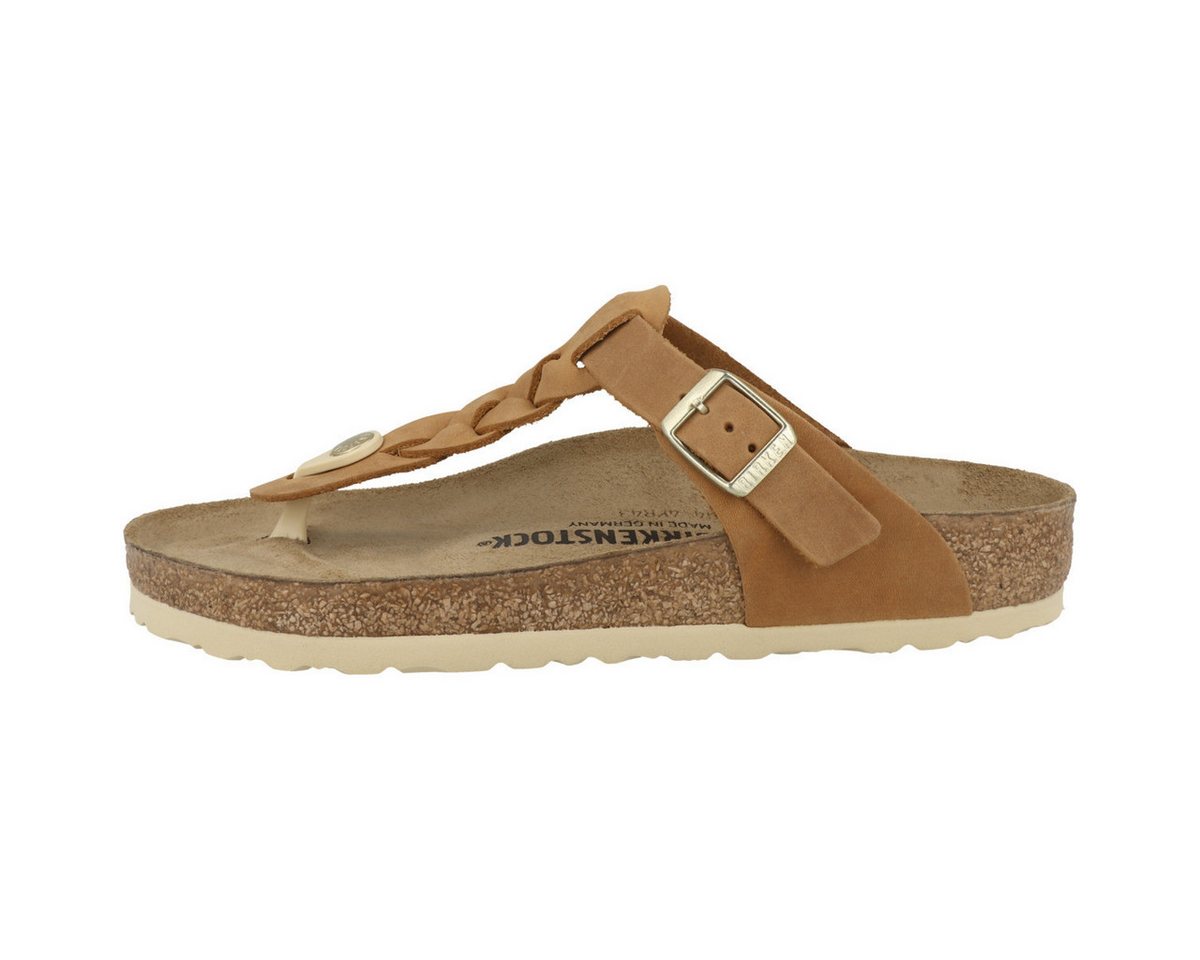 Birkenstock Gizeh Braided geöltes Nubukleder Damen Zehentrenner Sandalen, Sandaletten, Sommerschuhe, Badeschuhe, Zehentrenner