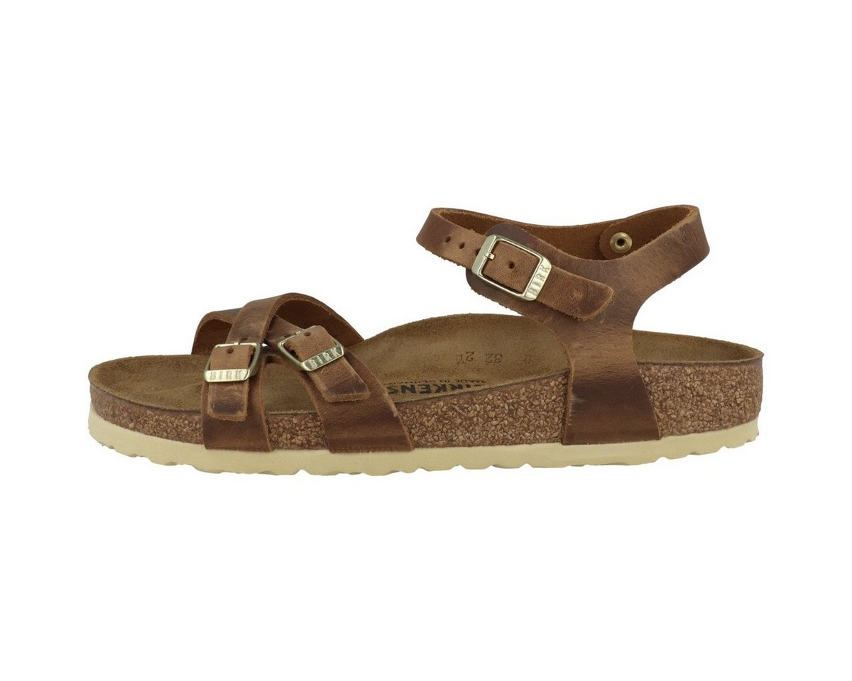 Birkenstock Kumba Geöltes Nubukleder Schmal Damen Sandale Sandaletten, Sommerschuhe, Badeschuhe, Riemchen, Schlappen (braun)