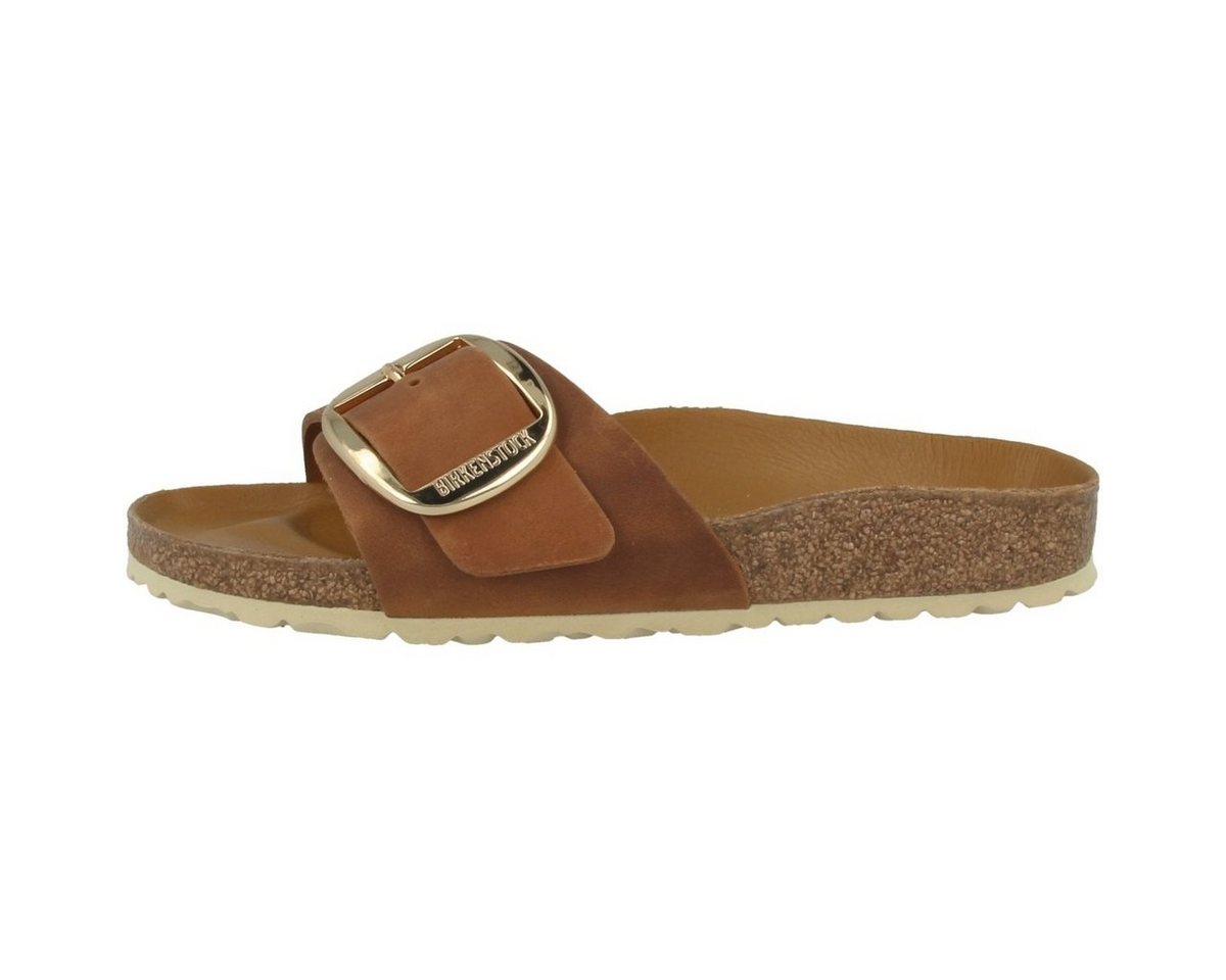 Birkenstock Madrid Big Buckle geöltes Nubukleder schmal Damen Pantolette Hausschuhe, Sandaletten, Mules, Pantoffeln, Slipper
