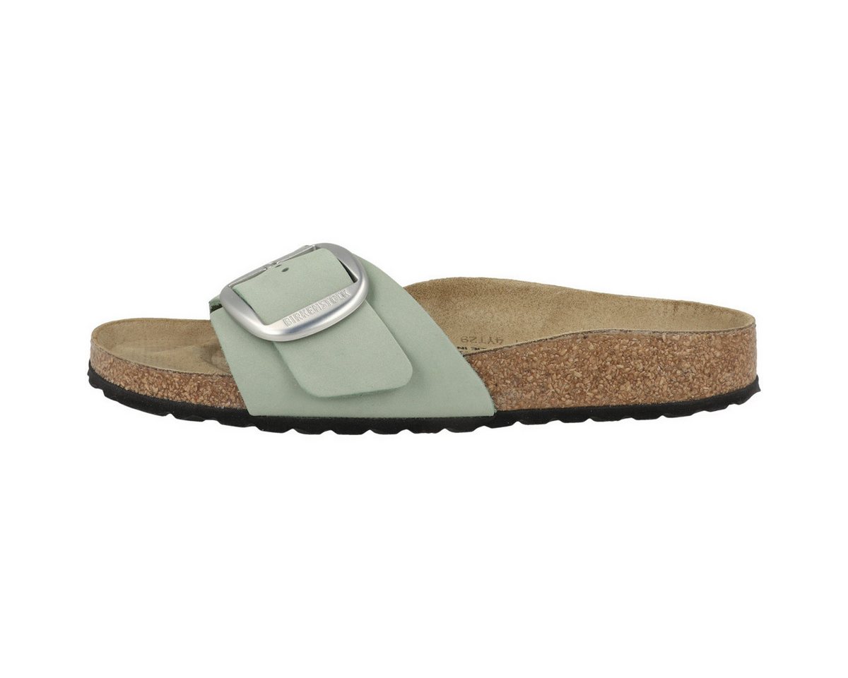 Birkenstock Madrid Big Buckle Nubukleder schmal Damen Pantolette Hausschuhe, Sandaletten, Mules, Pantoffeln, Slipper