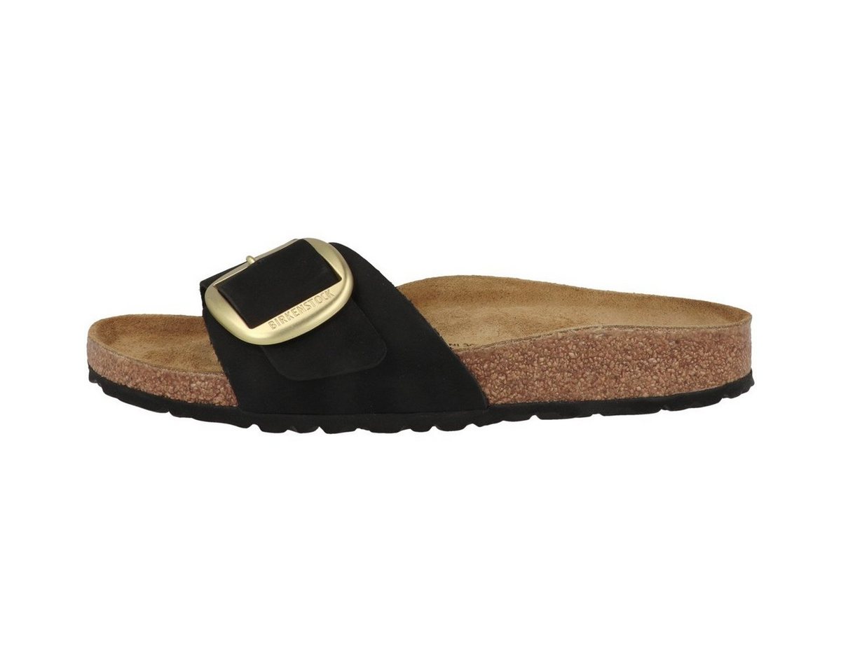 Birkenstock Madrid Big Buckle Nubukleder schmal Damen Pantolette Hausschuhe, Sandaletten, Mules, Pantoffeln, Slipper