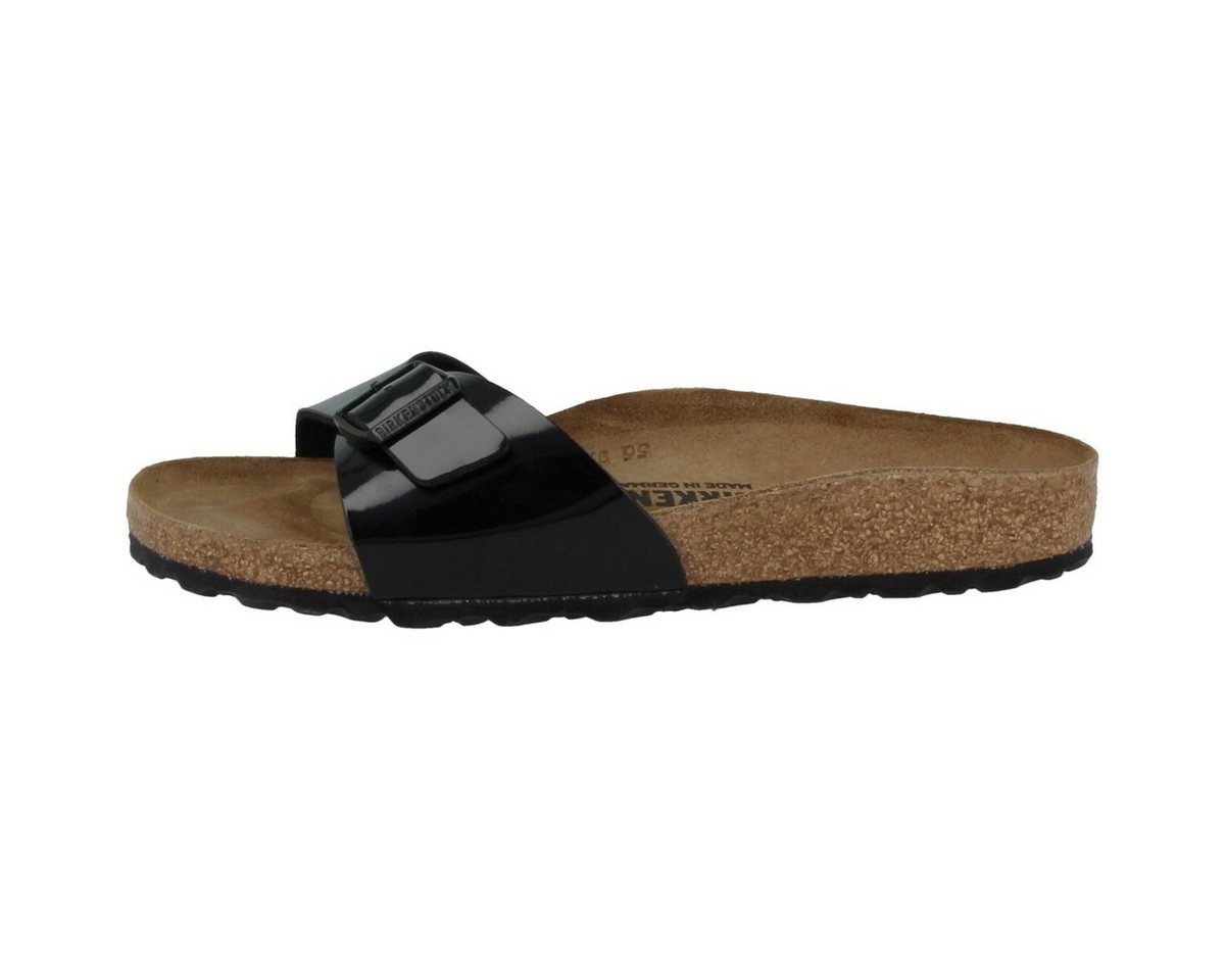 Birkenstock Madrid Birko-Flor Lack schmal Damen Pantolette Hausschuhe, Sandaletten, Mules, Pantoffeln, Slipper