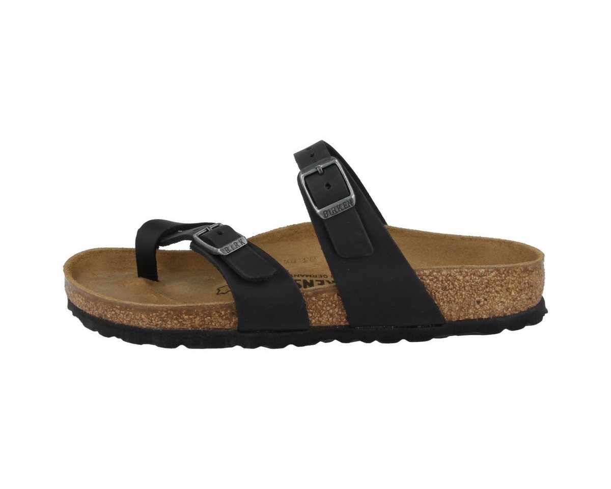 Birkenstock Mayari geöltes Nubukleder normal Damen Pantolette Hausschuhe, Sandaletten, Mules, Pantoffeln, Slipper (schwarz)