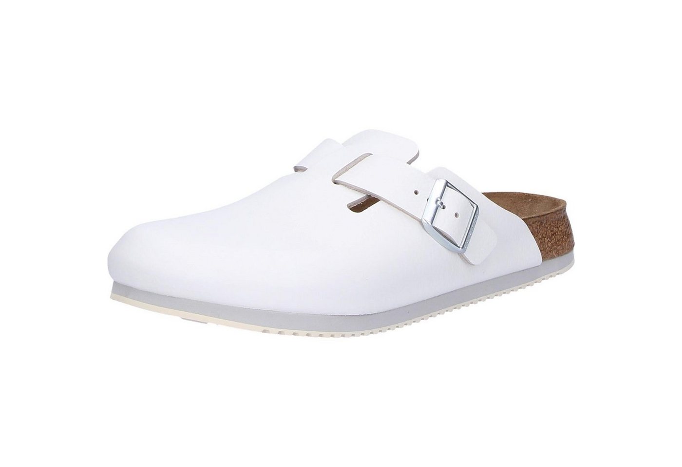 Birkenstock Professional Boston SL Pantolette weiß schmale Weite Sandale