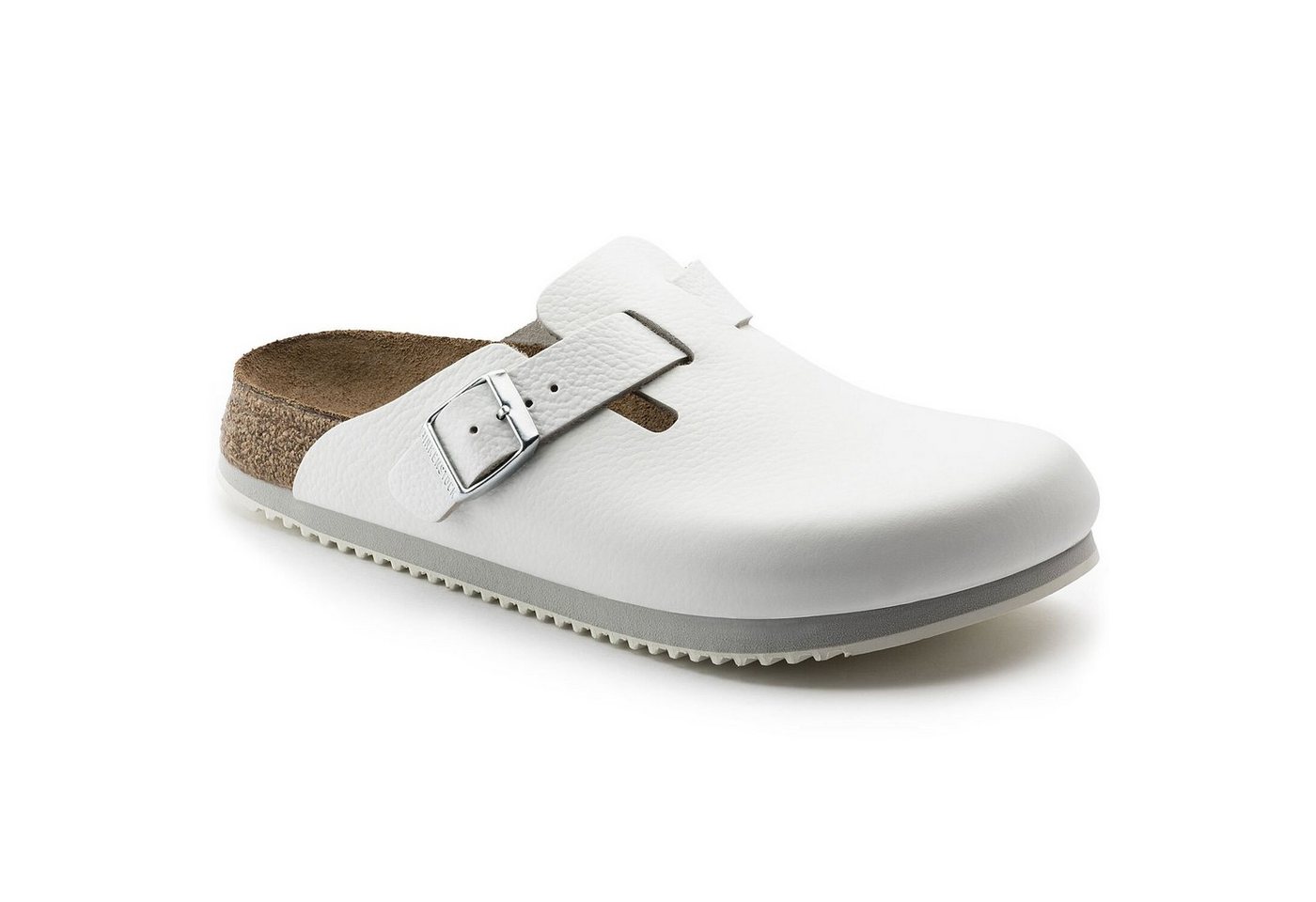 Birkenstock Professional Geschlossener Lederschuh Boston mit bequemen Fußbett aus Kork - Pantolette Hervorragender Tragekomfort - Verloursleder und Rutschfester Eva-Sohle