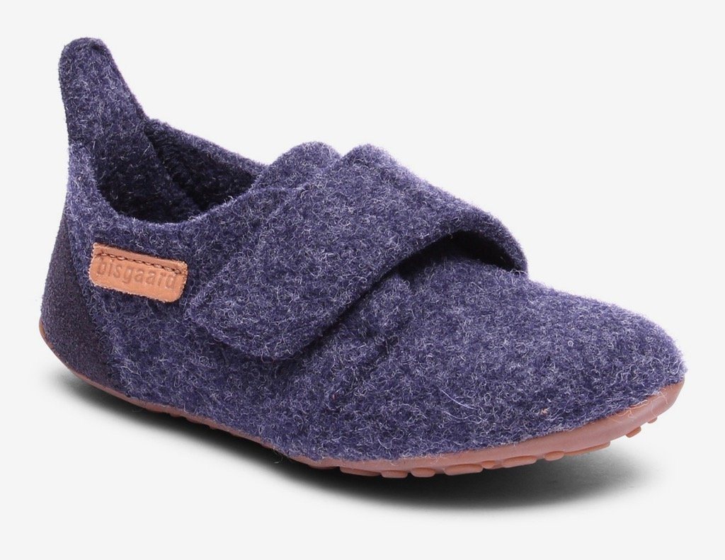 Bisgaard casual wool Hausschuh Klettschuh mit Lammwolle gefüttert, Größenschablone zum Download (blau)