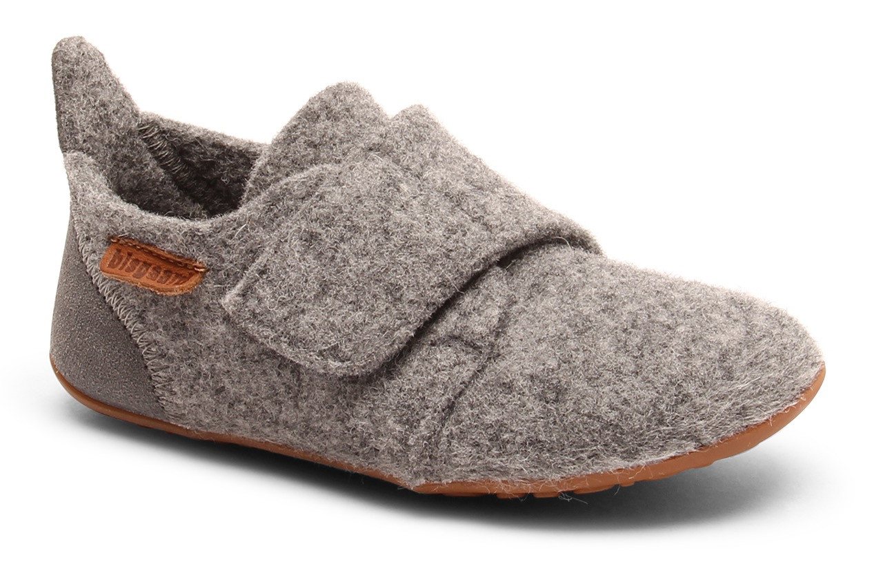 Bisgaard casual wool Hausschuh Klettschuh mit Lammwolle gefüttert, Größenschablone zum Download (grau)