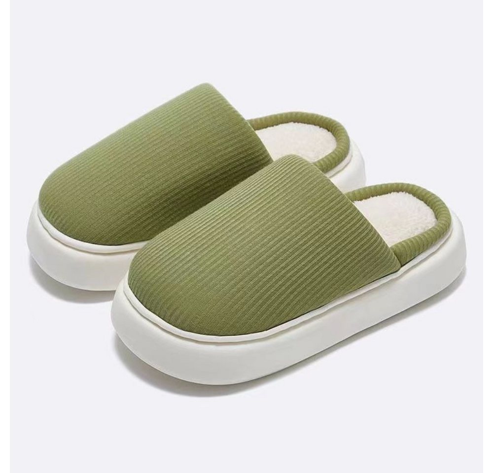 Blusmart Plüschhausschuhe für Damen im Herbst und Winter Plüsch Hausschuhe (Warme und bequeme, Dicke EVA-Sohle) Lndoor Home rutschfest Kuschelige Weite Leichte Hausschuhe