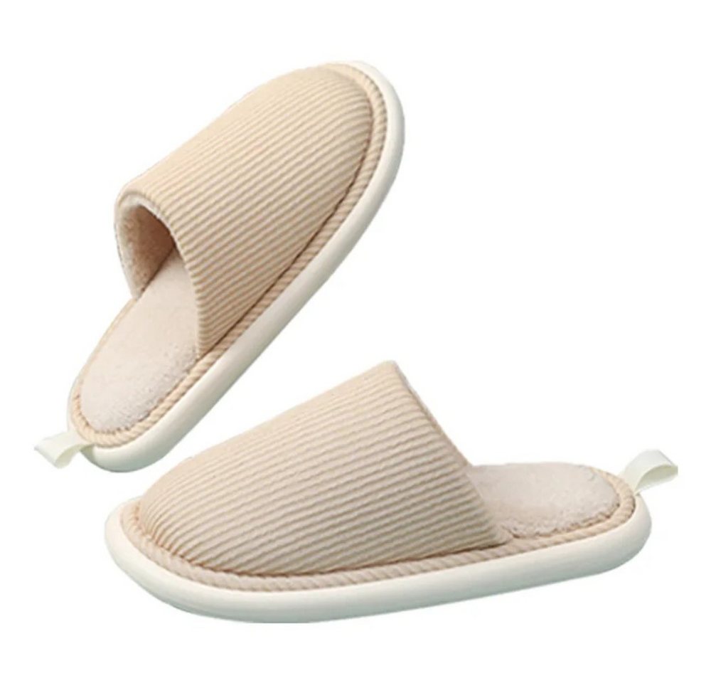 Blusmart Winterliche Hausschuhe aus Plüschbaumwolle für Herren und Damen Plüsch Hausschuhe (Rutschfest, Warm, Dicke EVA-Sohle) Lndoor Home rutschfest Kuschelige Weite Leichte Hausschuhe