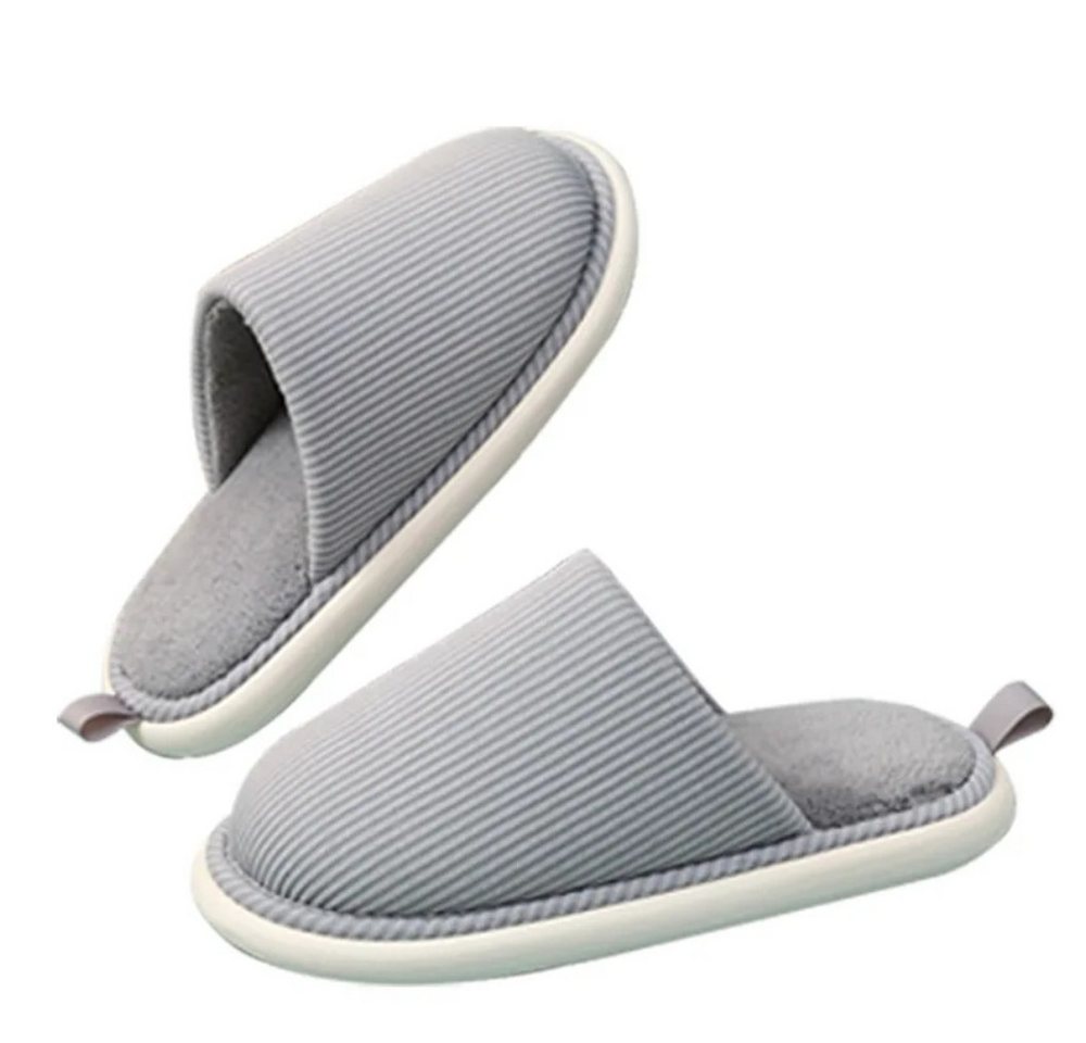 Blusmart Winterliche Hausschuhe aus Plüschbaumwolle für Herren und Damen Plüsch Hausschuhe (Rutschfest, Warm, Dicke EVA-Sohle) Lndoor Home rutschfest Kuschelige Weite Leichte Hausschuhe