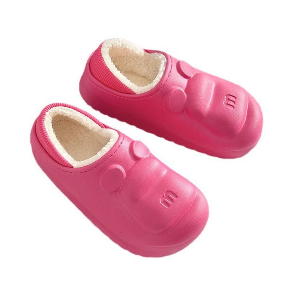 Blusmart Winterwarme Baumwollhausschuhe Hüttenschuhe (unisex, Hausschuhe aus weicher Baumwolle mit dicken Sohlen) Atmungsaktiv, warm und wasserdicht für den Heimgebrauch