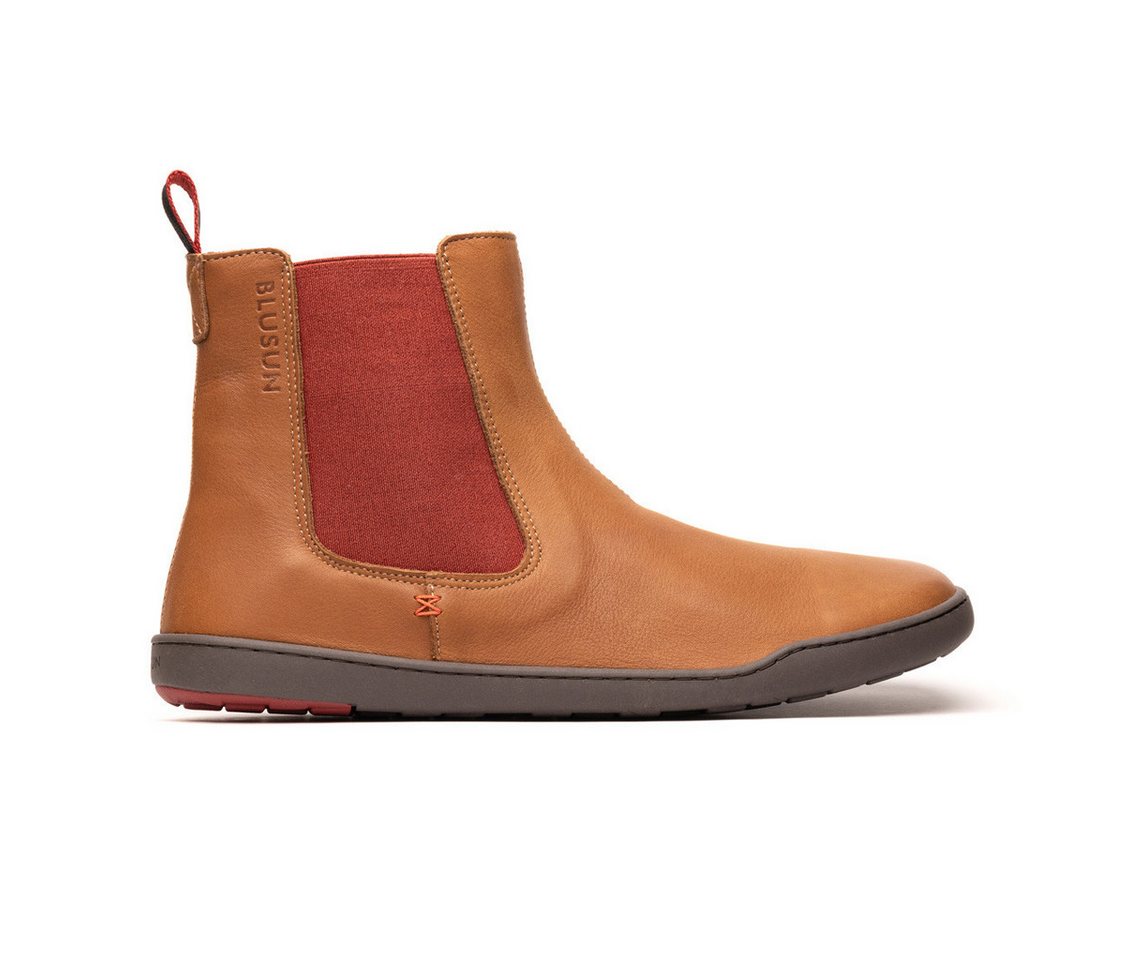BLUSUN BLSN-300W Elegante Damen-Chelsea-Boots aus glattem Leder Barfußschuh hochwertigem, glattem Terracare® Performance-Leder