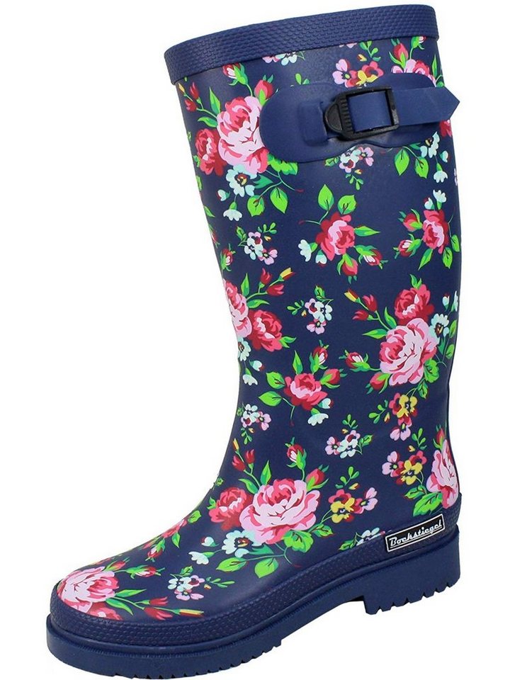 Bockstiegel Regenstiefel Julia dk-blau/multi Gummistiefel