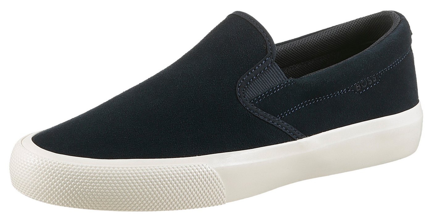 Boss Aiden_Slon Slipper Halbschuh, Schlupfschuh, Sneaker mit Stretcheinsätze (blau)