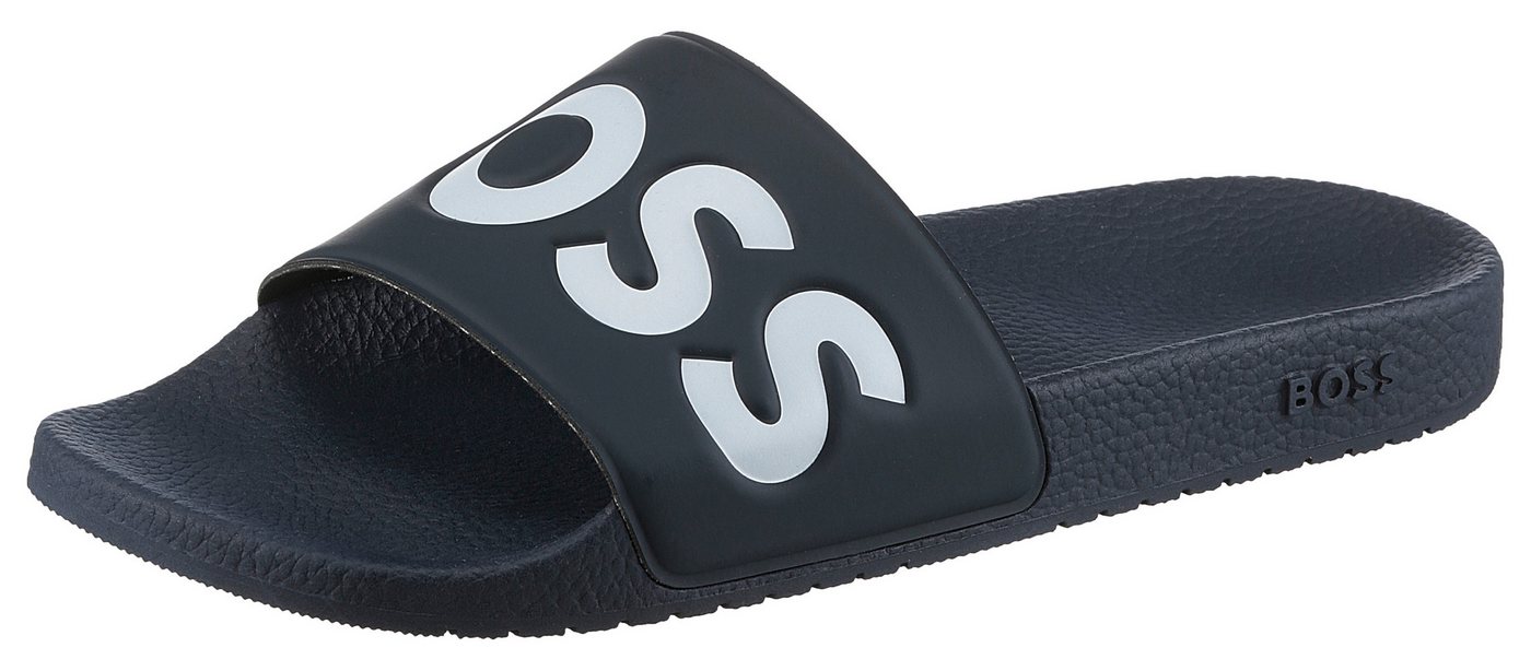 Boss Aryeh Slid Badepantolette, Poolslides, Schlappen, Strandschuh, Sommerschuh mit Logoschriftzug