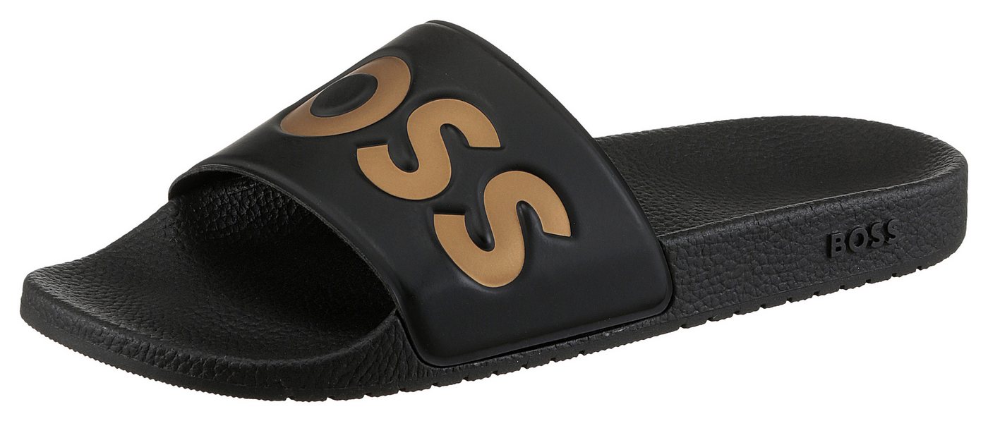 Boss Aryeh Slid Badepantolette, Poolslides, Schlappen, Strandschuh, Sommerschuh mit Logoschriftzug