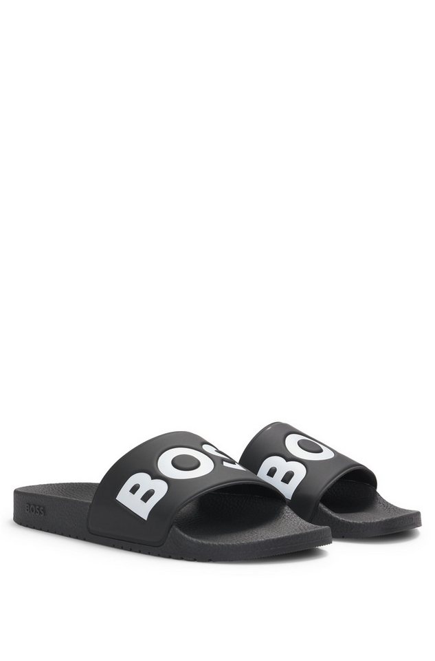 Boss Aryeh Slid Badepantolette, Poolslides, Schlappen, Strandschuh, Sommerschuh mit Logoschriftzug
