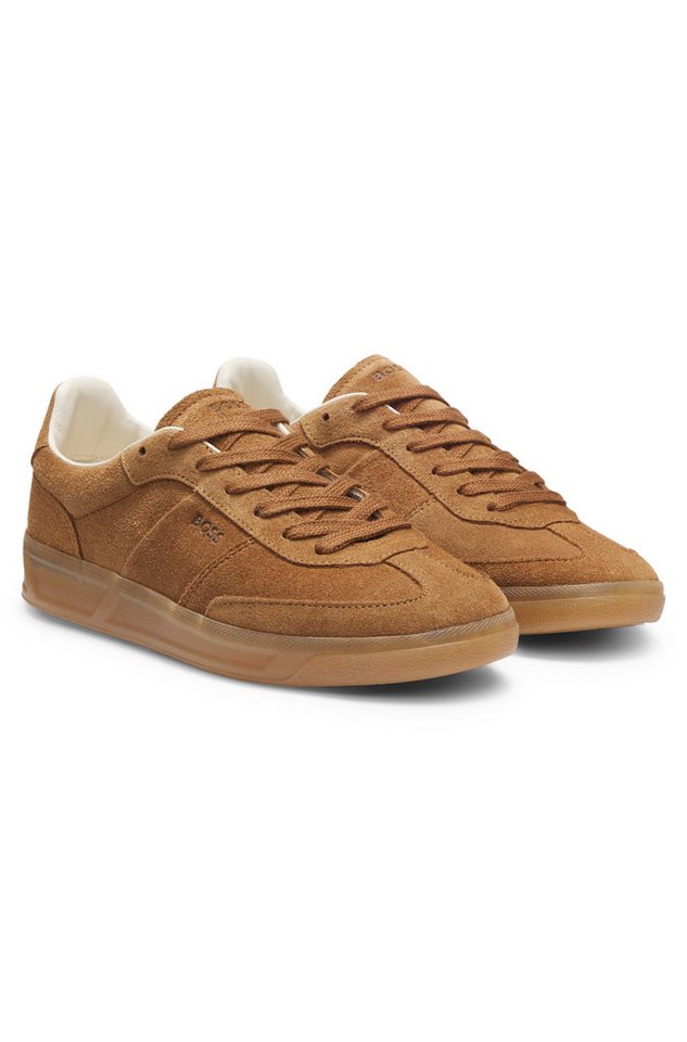 Boss Brenta_Tenn Sneaker Schnürschuh, Halbschuh, Freizeitschuh mit honigfarbener Laufsohle