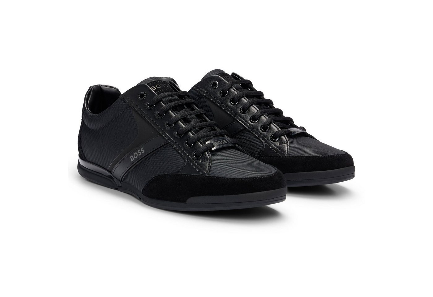 Boss Herren Sneaker Polyester Saturn Lowp mx A N Sneaker (schwarz)