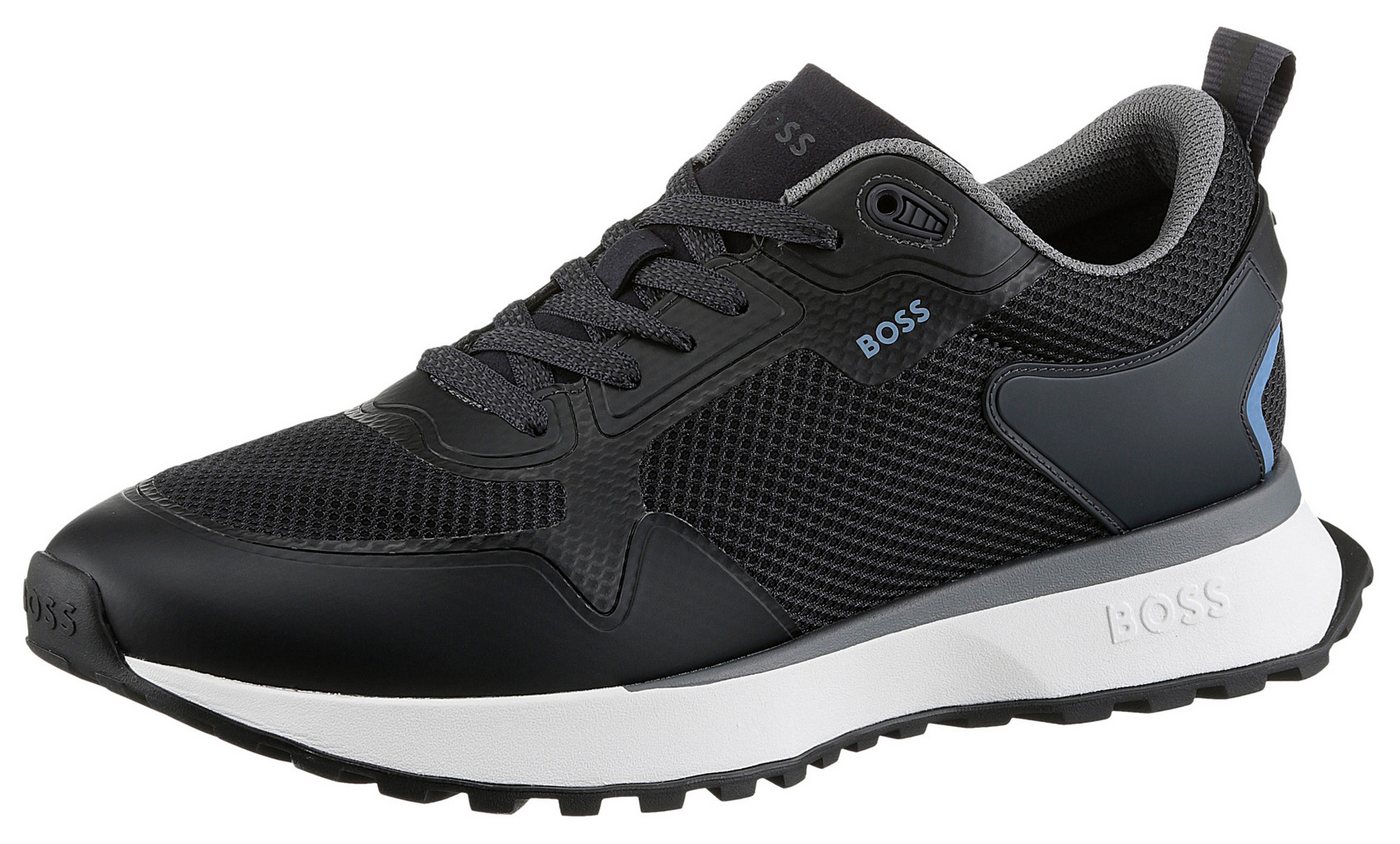 Boss Jonah Runn Sneaker, Freizeitschuh, Halbschuh, Schnürschuh mit weichem Schaftrand (blau)