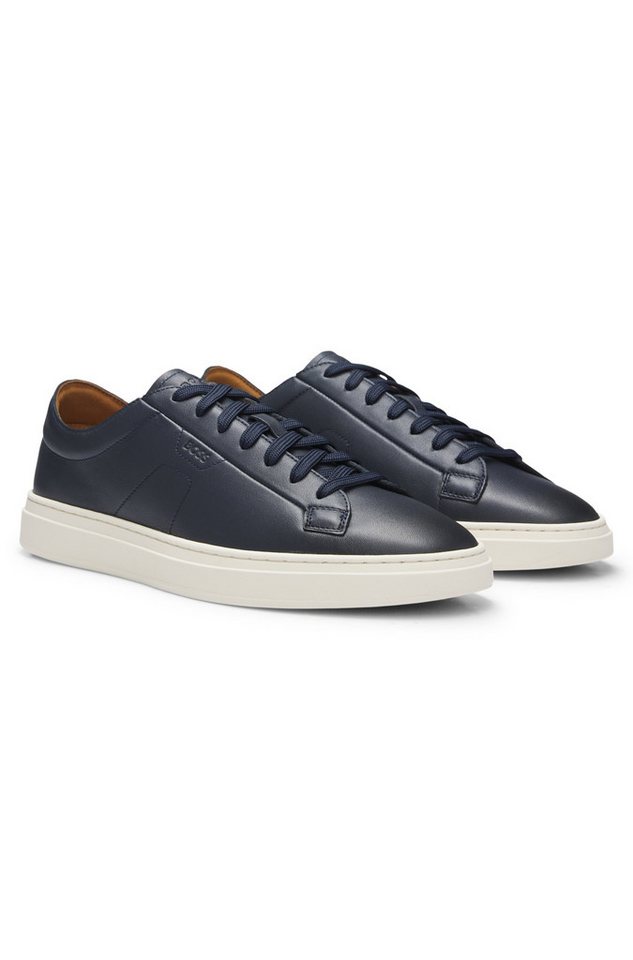 Boss Kieran Tenn Sneaker Casual-Schnürschuh, Halbschuh, Freizeitschuh mit weicher Sohle (blau)