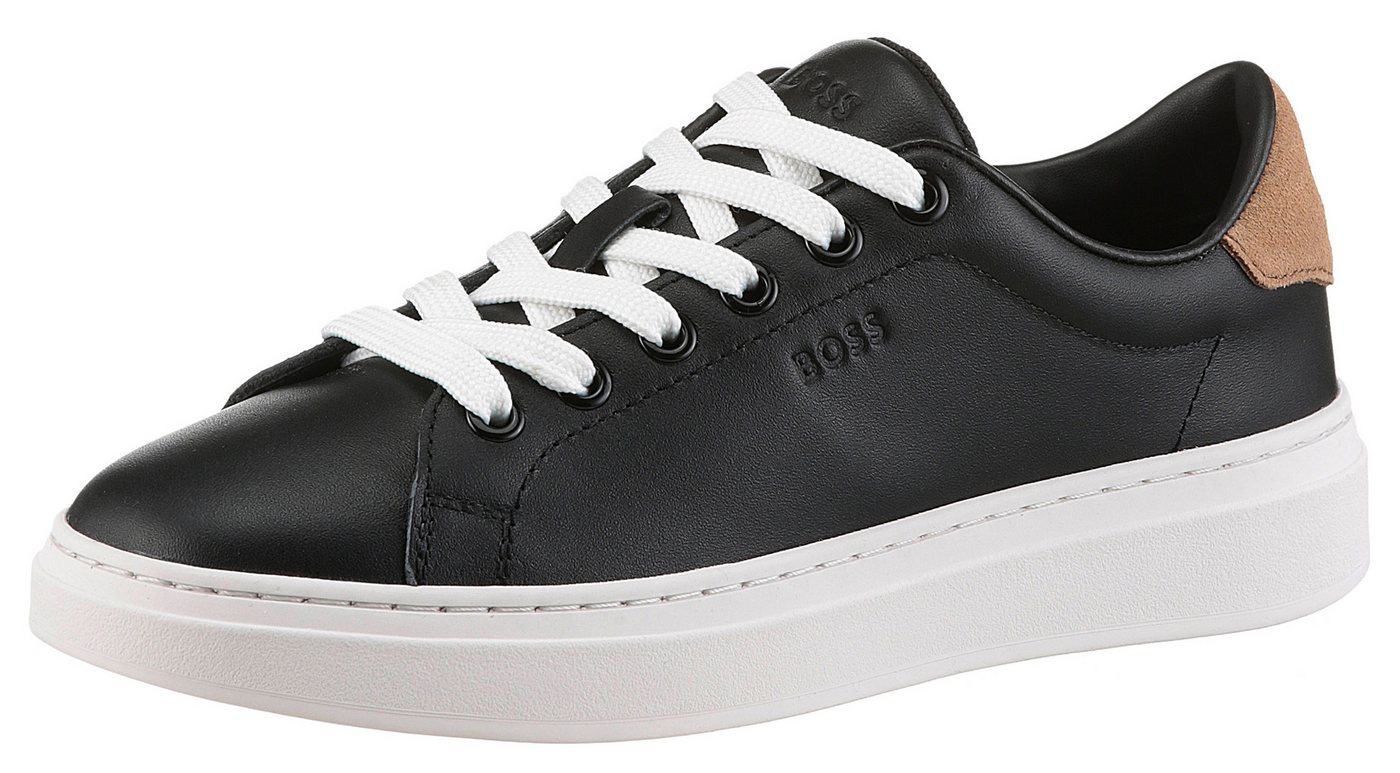 Boss Kieran Tenn Sneaker, Schnürschuh, Freizeitschuh, Halbschuh mit weißer Laufsohle
