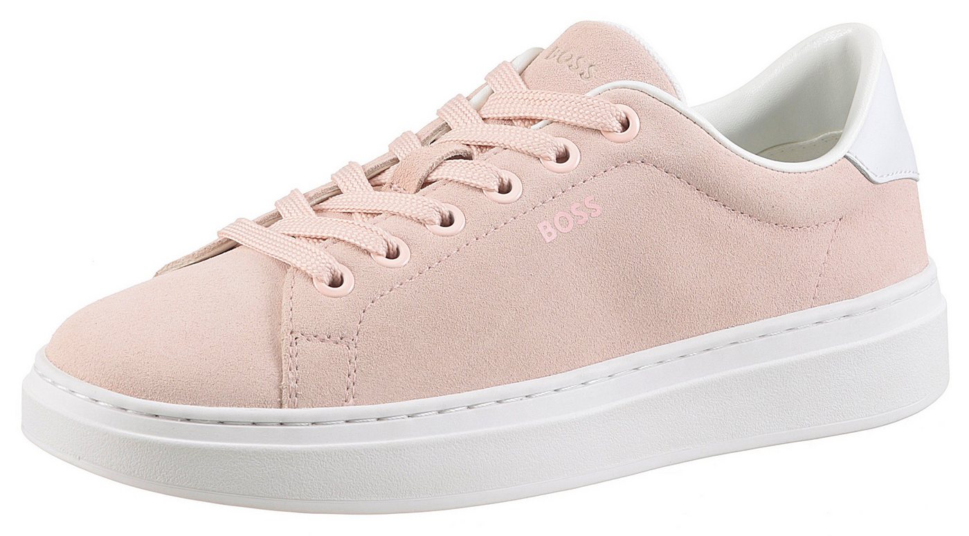 Boss Kieran_Tenn Sneaker Halbschuh, Freizeitsneaker, Schnürschuh mit weichem Schaftrand (rosé)
