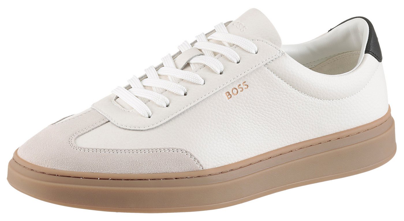 Boss Kieran_Tenn_sdgral Sneaker Schnürschuh, Halbschuh, Freizeitsneaker mit BOSS-Logo (schwarz/weiß)