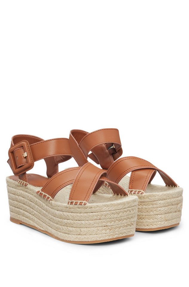 Boss Machica_Pltsan Plateausandaletten Sommerschuh, Sandale, Plateau, Urlaubschuh mit verstellbarer Schnalle