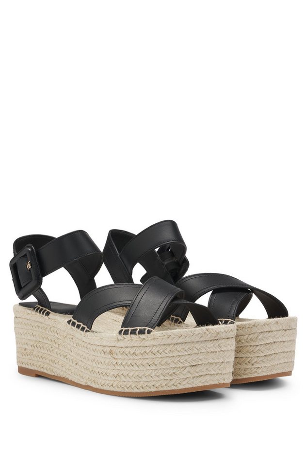 Boss Machica_Pltsan Plateausandaletten Sommerschuh, Sandale, Plateau, Urlaubschuh mit verstellbarer Schnalle