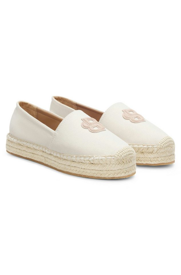 Boss Madeira Espadrille Slipper mit Bastsohle, Mokassins, Sommer Schlupfschuh