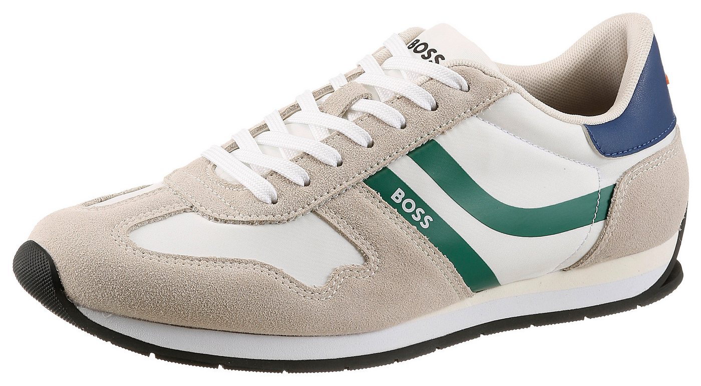 Boss Orange Levon_Runn_ Sneaker Freizeitschuh, Halbschuh, Schnürschuh mit Kontrastbesätzen (weiß)