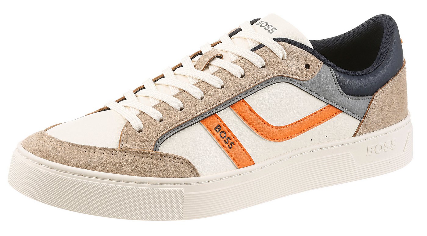 Boss Orange Rhys_Tenn_pumi Sneaker Freizeitschuh, Halbschuh, Schnürschuh mit farbigen Besätzen