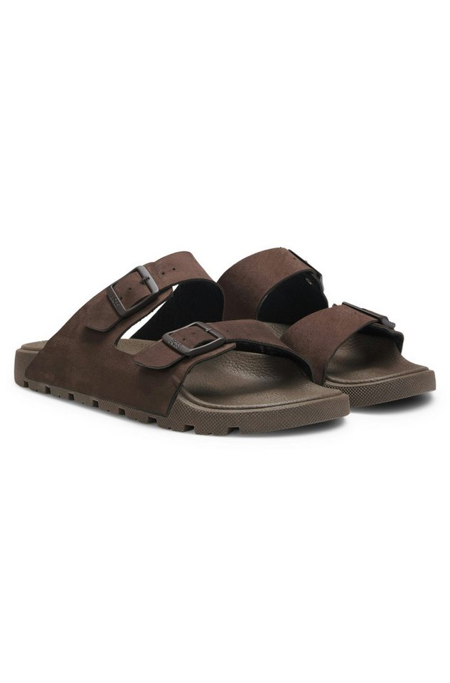 Boss Pantolette Men's Mules, Sommerschuh, Strandschuh, Hauschuh mit zwei Schnallen