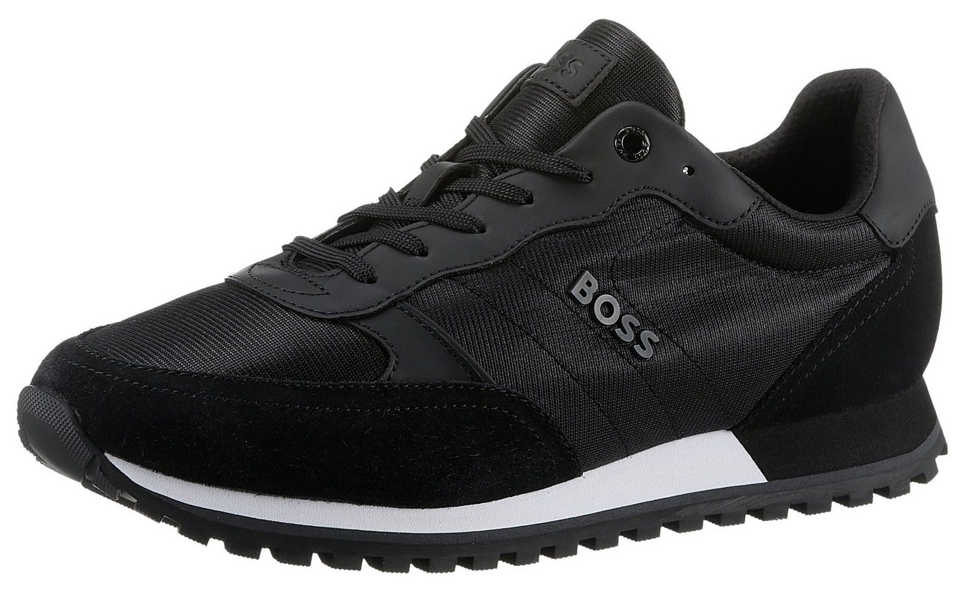 Boss Parkour-L-Runn Sneaker mit Profilsohle, Freizeitschuh, Halbschuh, Schnürschuh (schwarz)