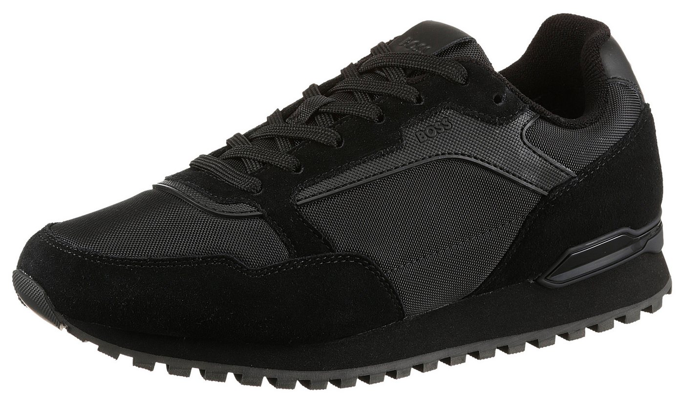 Boss Parkour_L_Runn Sneaker Schnürschuh, Halbschuh, Freizeitsneaker mit Profilsohle (schwarz)