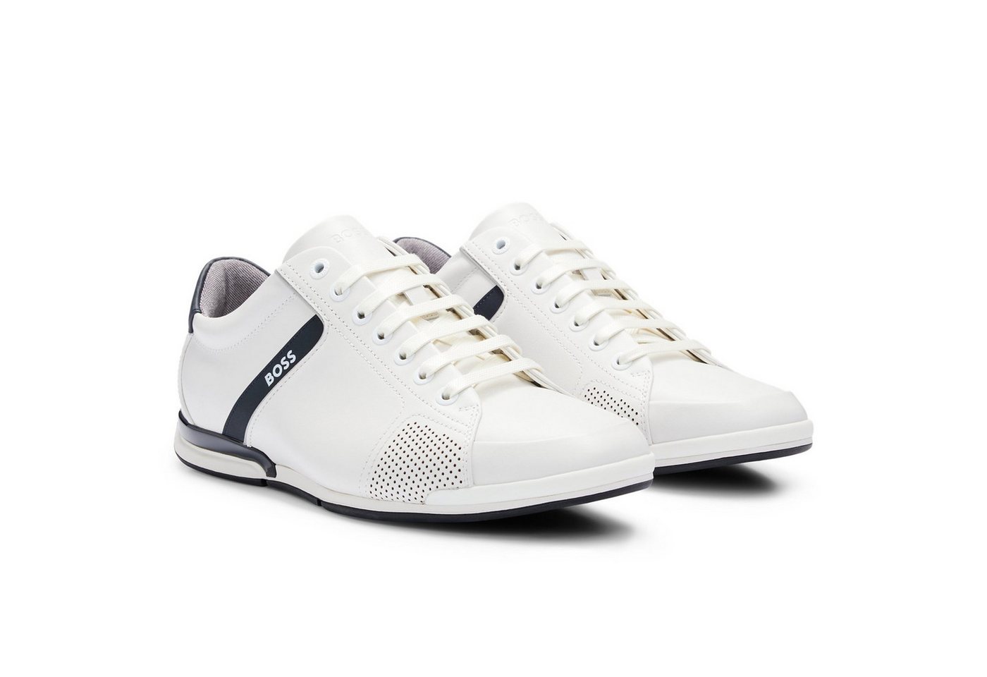 Boss Herren Sneaker Leder Saturn Lowp lux4 A N Sneaker