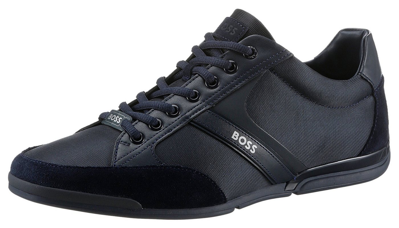 Boss Saturn_Lowp Sneaker im Materialmix, Freizeitschuh, Halbschuh, Schnürschuh