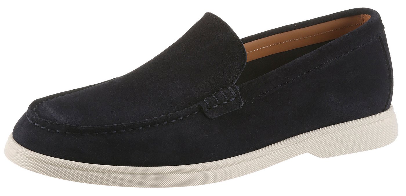 Boss Sienne_Loaf Slipper Schlupfschuh, Mokassin, Loafer mit aufwändiger Naht