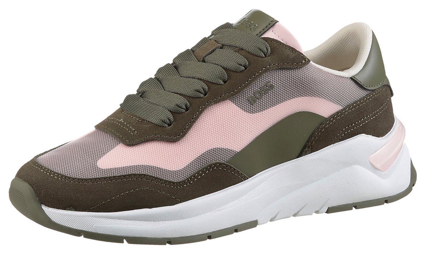 Boss Skylar_Runn Keilsneaker Freizeitschuh, Halbschuh, Schnürschuh mit Keilsohle