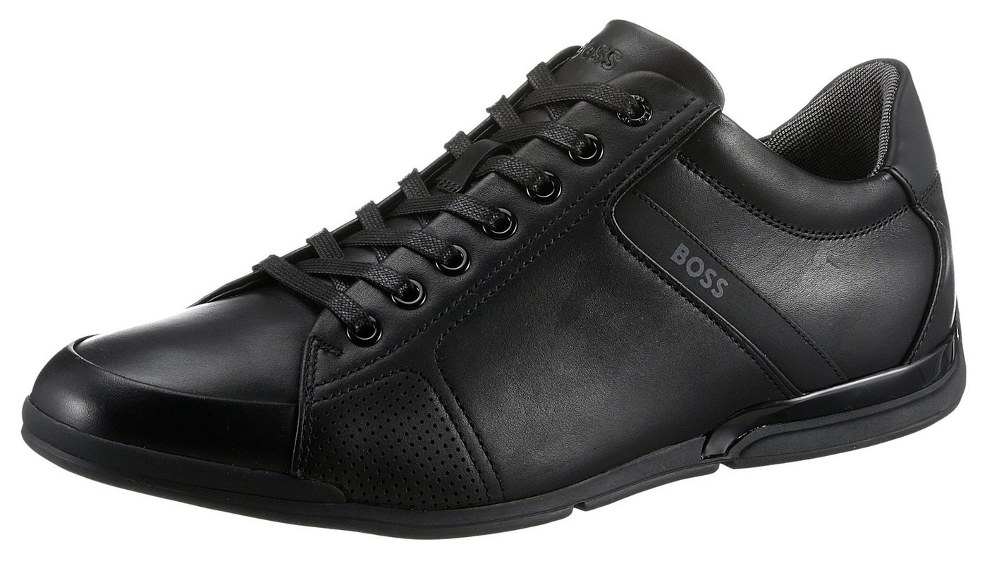 Boss Sneaker mit BOSS-Markenlabel, Freizeitschuh, Halbschuh, Schnürer,schmale Form