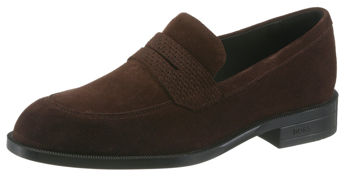 Boss Tayil_Loaf Slipper Loafer, Halbschuh, Schlupfschuh, Business-Schuh mit Blockabsatz