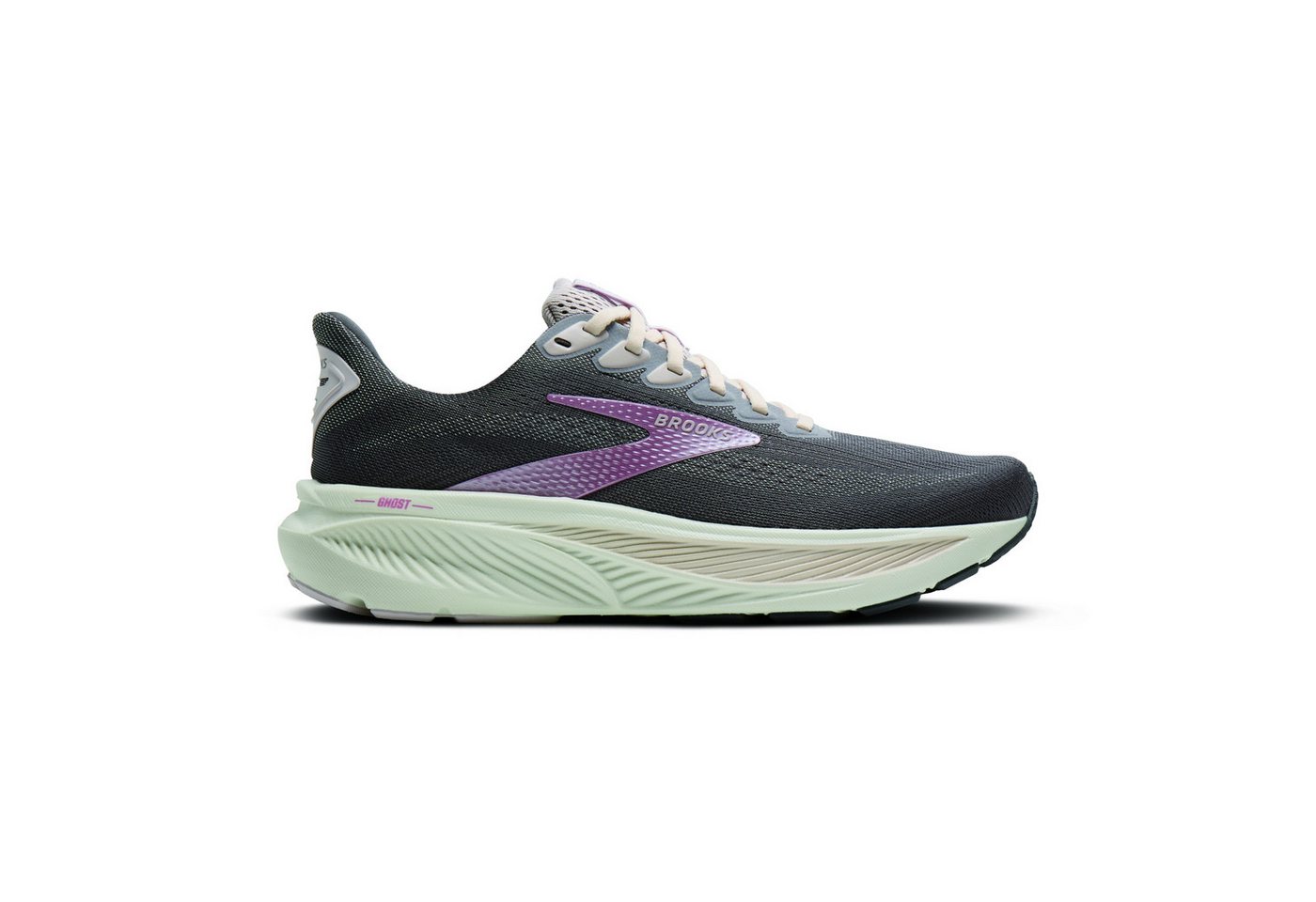 Brooks Ghost 17 Ebony/Diva Pink/White Laufschuh