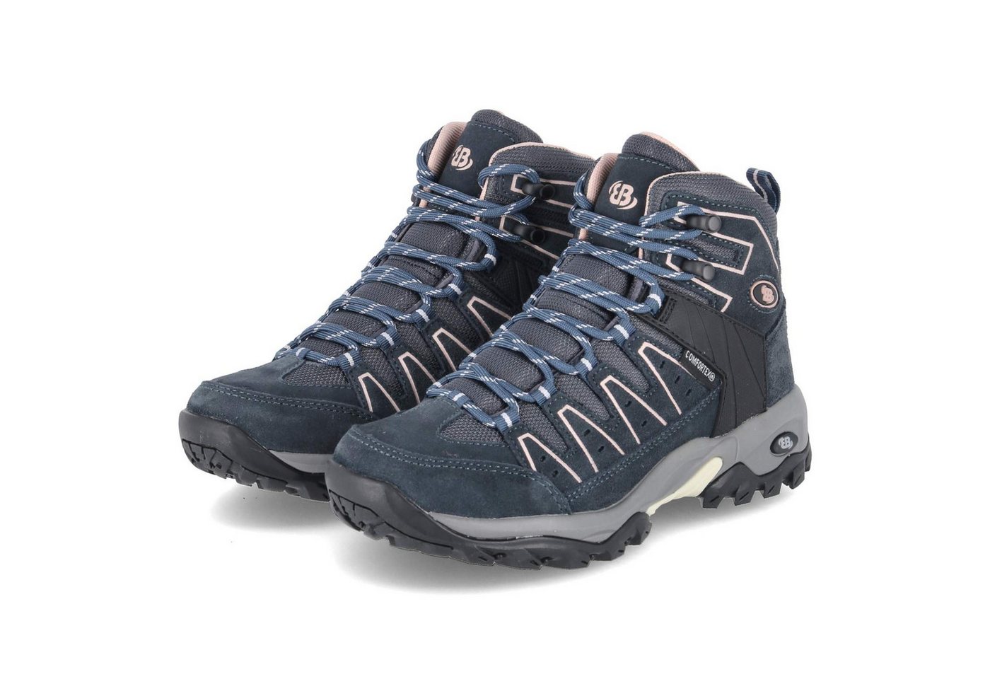 BRÜTTING 221382 Damen Leder & Textil blau Trekkingschuh