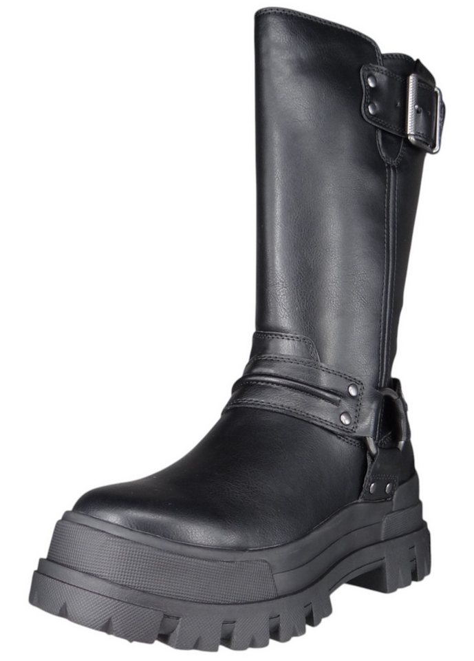 Buffalo 1270123 Aspha Biker Boot HI Black Stiefel
