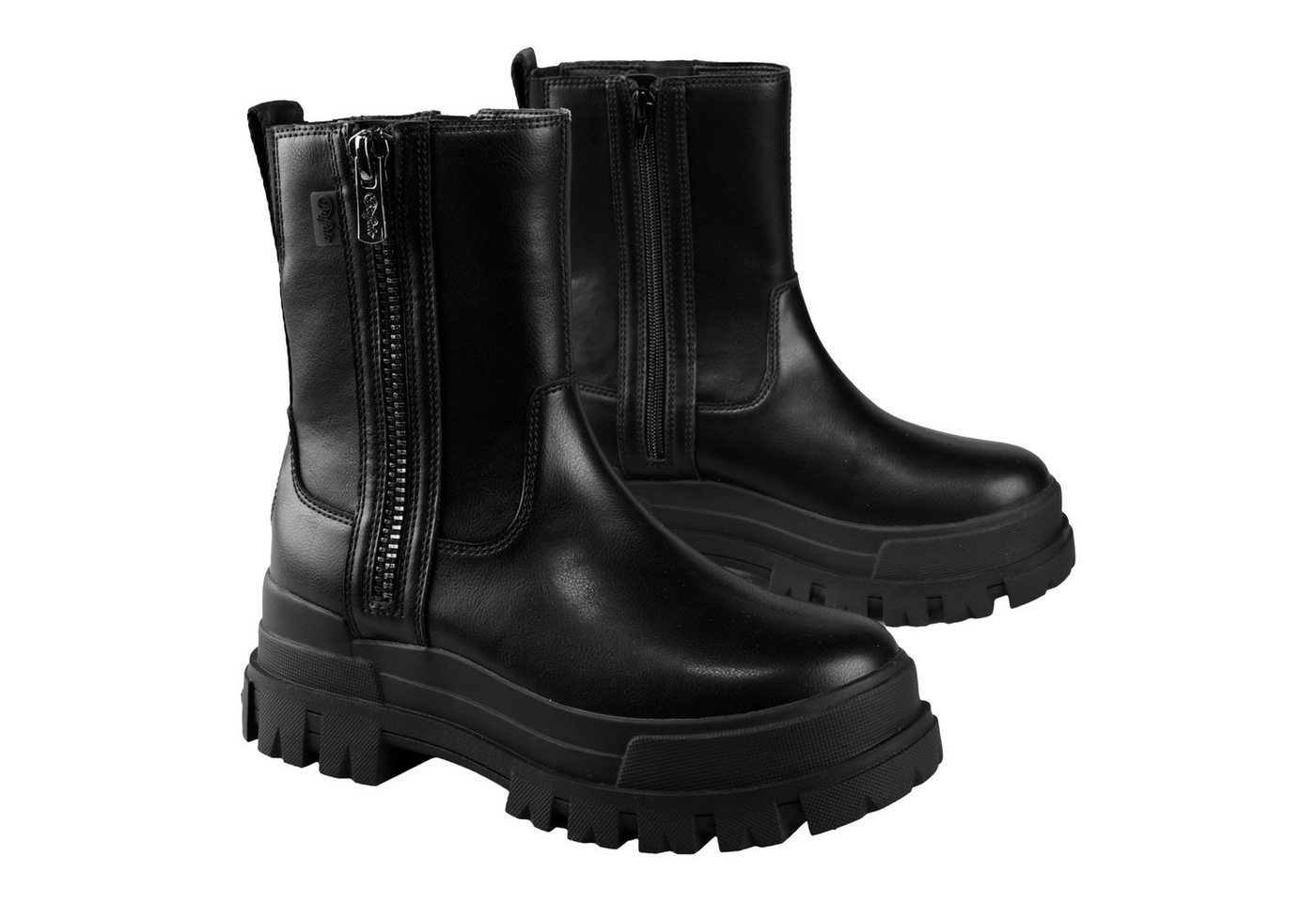 Buffalo Aspha Bootie Zip Stiefel mit seitlichen Reißverschluss